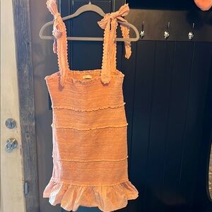 Pink Ruffled Sleeveless Dress